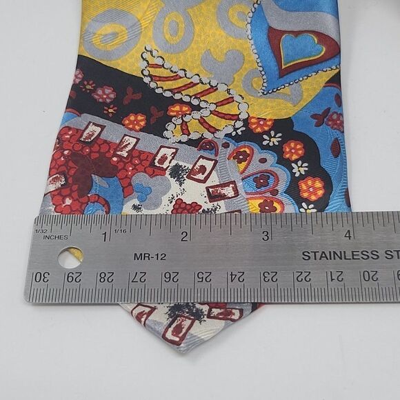 Giorgio Benelli 100% Italian Silk Colorful Neck Tie - Picture 3 of 5